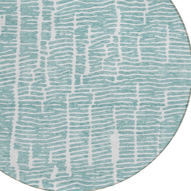 HomeRoots Abstract Transitional Rectangle Outdoor Rug