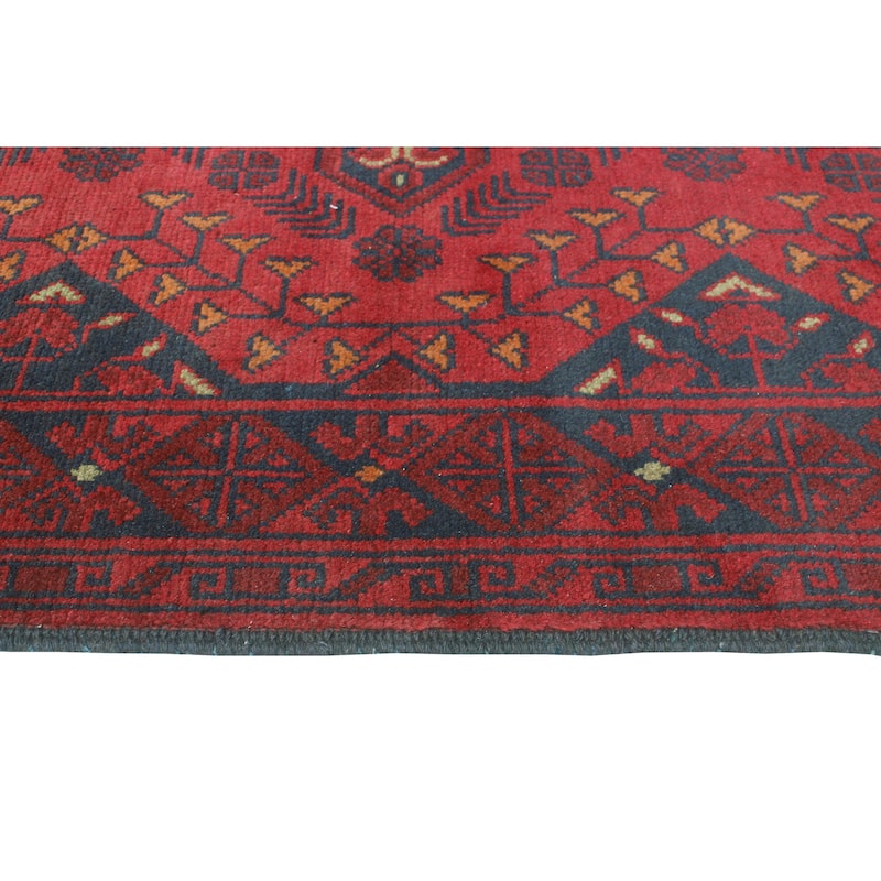Khal Mohammadi Noor Red/Navy Runner - 2'7" x 9'7"