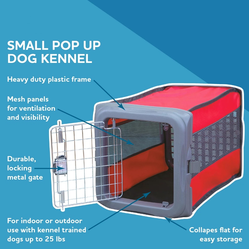 22.5 Polyester Pop Up Pet Kennel for Dogs and Cat Red