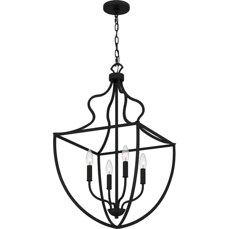 Keeley 4-Light Matte Black Pendant Light