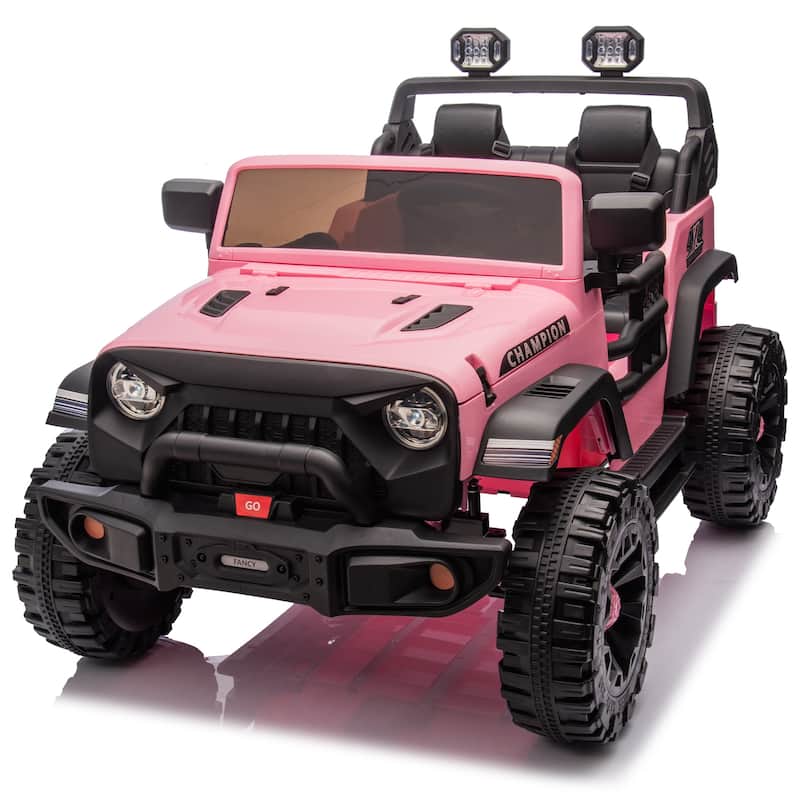 24V Two-Seater Kids Ride On Electric Car W/Parents Control,400w Motor,Provide A Speed Of 1.86-4.35mph For Kids Of 3+
