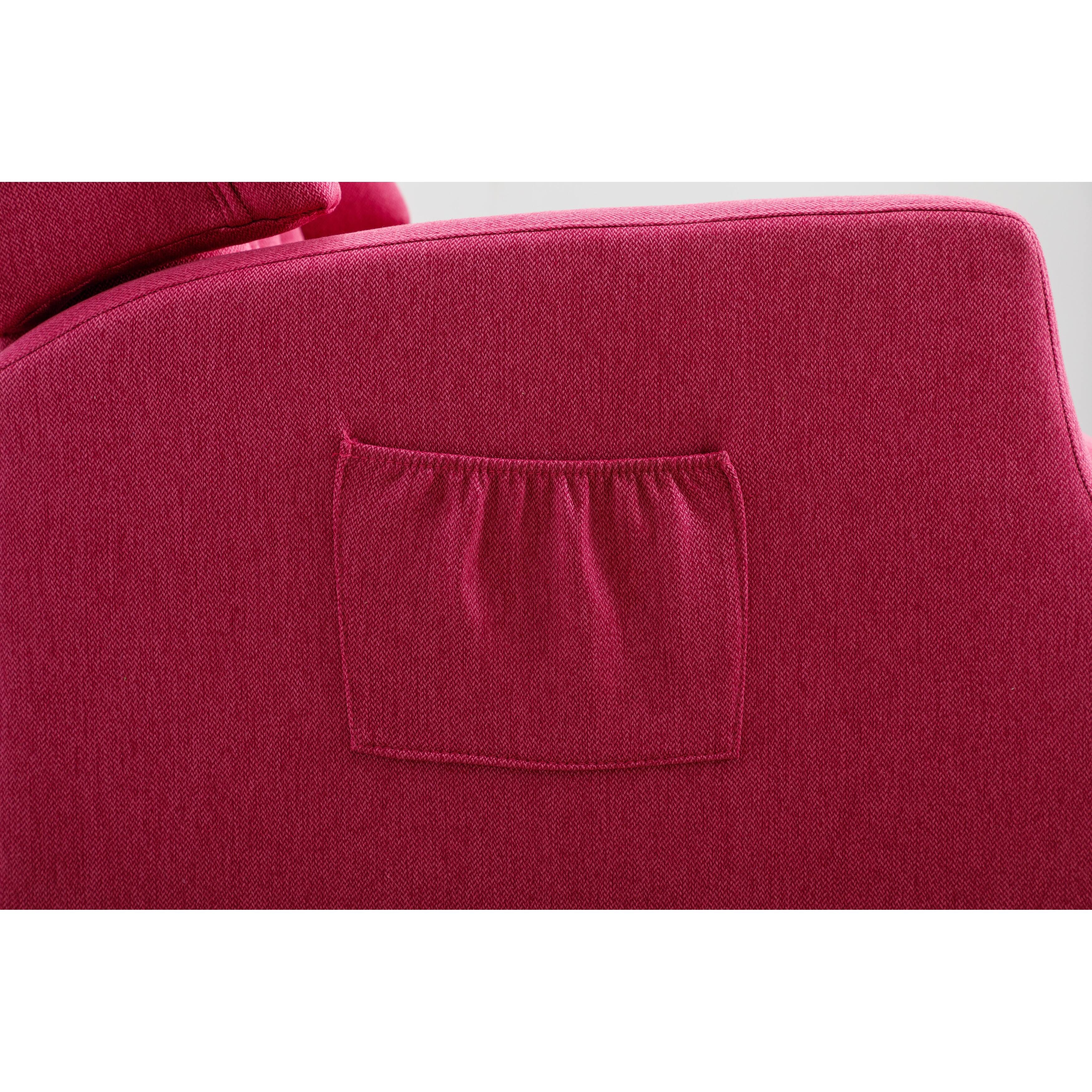 Velvet Wingback Chairs Tufted Cushions Lean Back Accent Armchairs, Rose