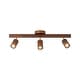 preview thumbnail 21 of 33, 4-Light Walnut Wood Grain Adjustable Linear Track Light 39.4in
