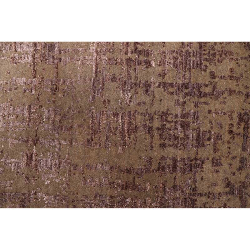 ECARPETGALLERY Hand-knotted Legacy Taupe Silk, Wool Rug - 5'11 x 5'11