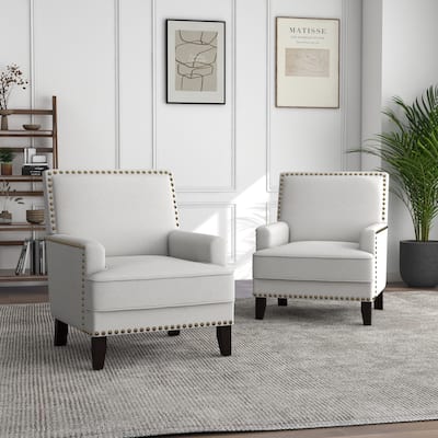 Modern Nailhead Accent Chair