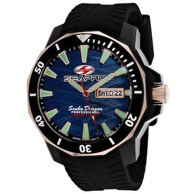 Seapro Men's Scuba Dragon Diver Limited Edition 1000 Meters Blue Dial Watch - SP8322 - 6 (36)