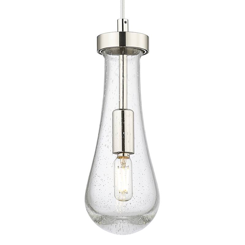 Innovations Lighting 451-1P-G451-4SDY Owego 11" Tall Mini Pendant with - Polished Nickel