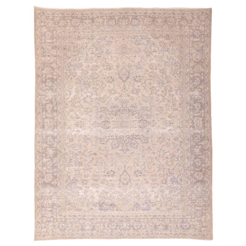 ECARPETGALLERY Hand-knotted Antalya Vintage Beige Wool Rug - 8'5 x 10'10