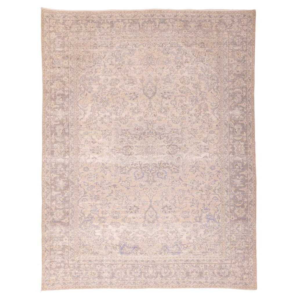ECARPETGALLERY Hand-knotted Antalya Vintage Beige Wool Rug - 8'5 x 10'10