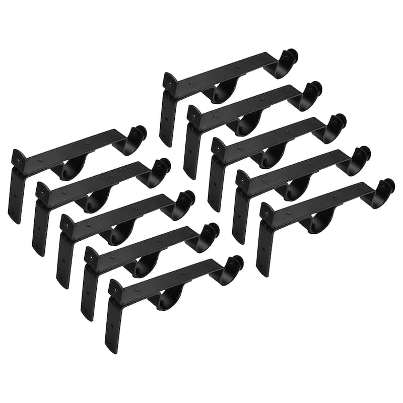 Curtain Rod Brackets, Curtain Rods Double Holder Fit for 1-1.1 Inch