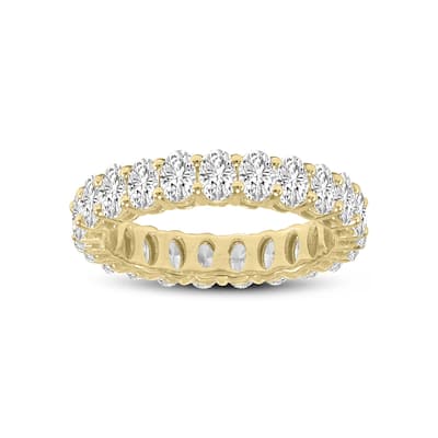 Marquee Jewels Oval Lab Grown Diamond Eternity Band in 14K Yellow Gold (6.80 Carat TW)