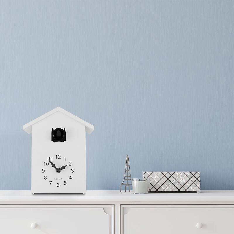 Walplus White Minimalist Cuckoo Clock Colorful Window 4 Changeable Birds