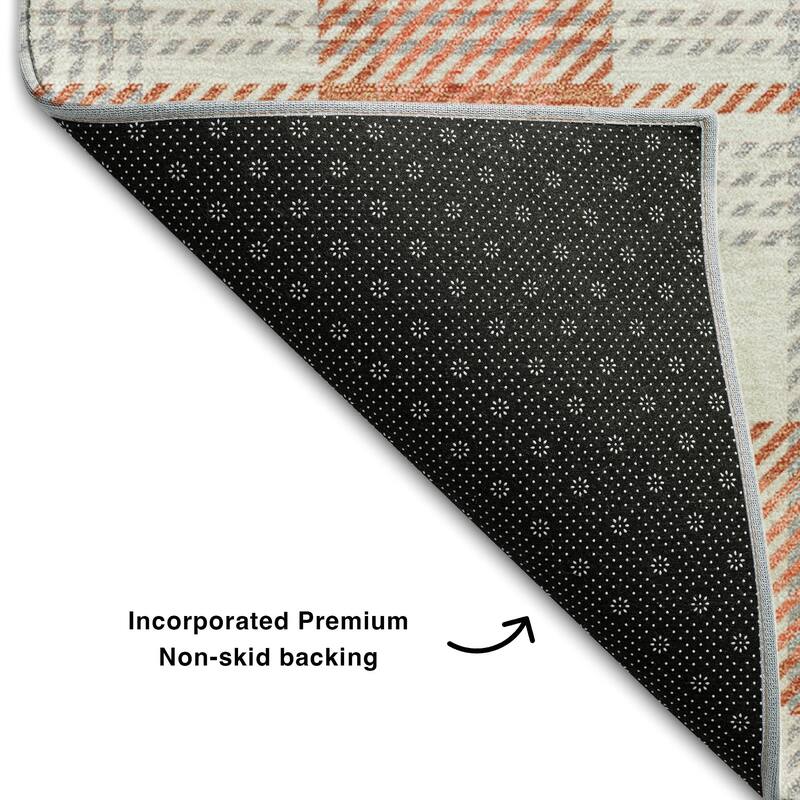 Premium Washable Super Soft Plaid Mayfield Rug