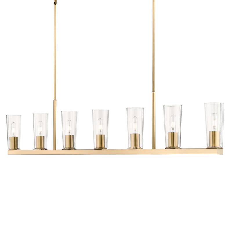 Z-Lite 826-7L Titus 7 Light 64" Wide Linear Chandelier - Modern Gold