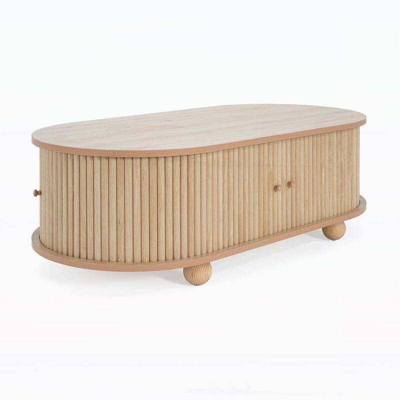 Oval Storage Side Table,Ideal for r Living Space and Creating a Cozy Ambiance