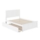 preview thumbnail 1 of 4, Madison White Full Platform Bed with Twin Trundle White - Full