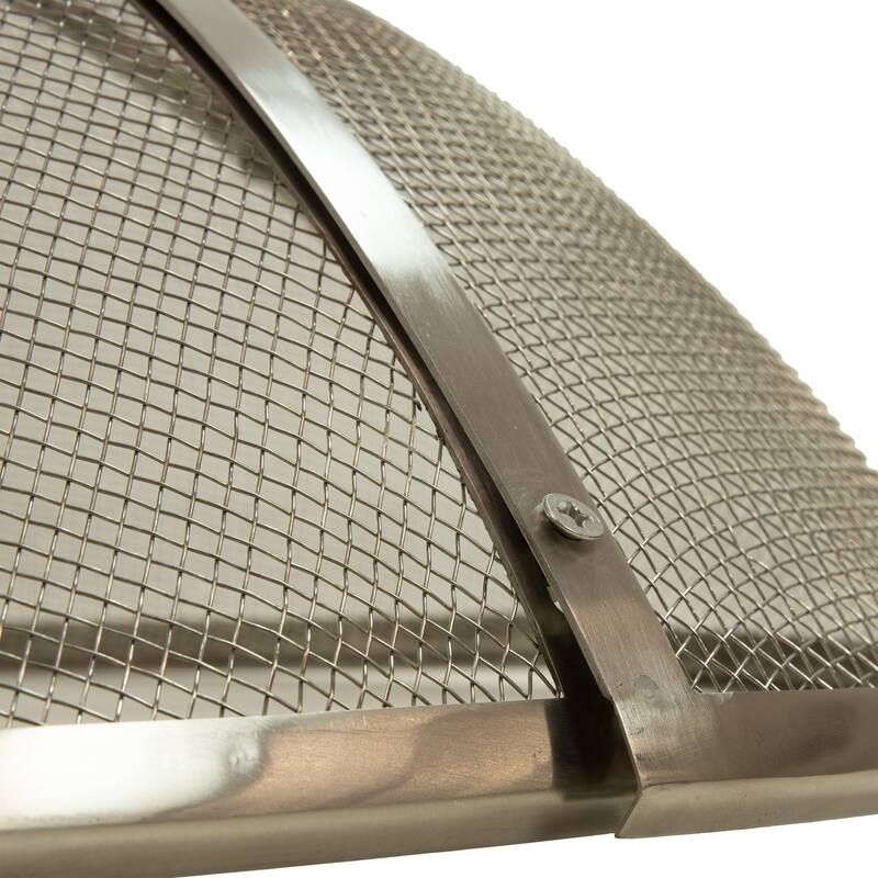 Sunnydaze Round Stainless Steel Fire Pit Spark Screen - 36" Diameter