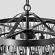 preview thumbnail 6 of 5, Renata Glass 4-Light Black Chandelier by Kosas Home