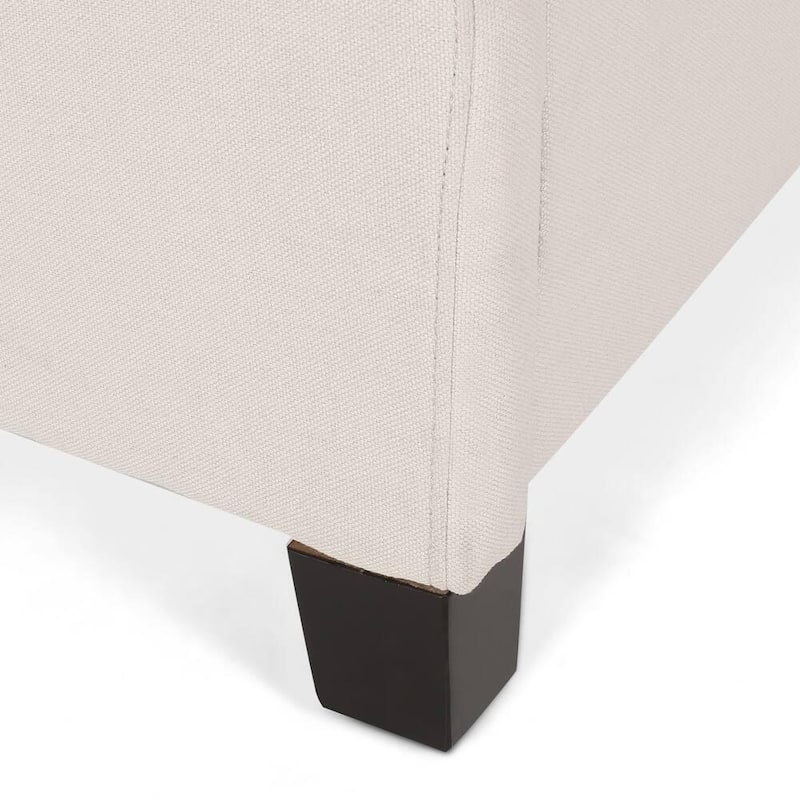 Queen Size Upholstered Platform Bed Frame, Elegant Fabric Bed Frame with Deep Button Tufted Headboard, Metal Slat Support