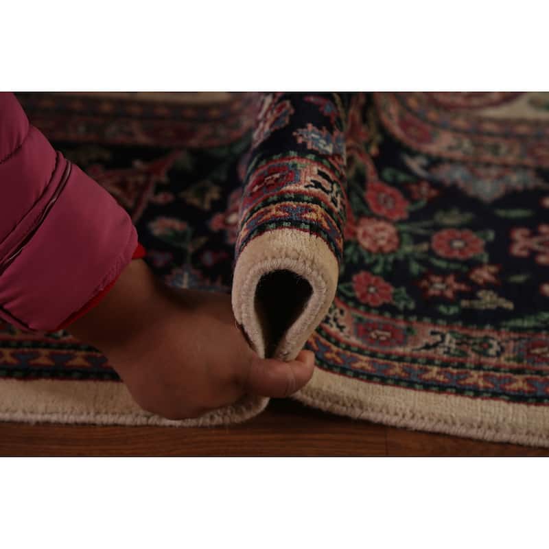 All-Over Aubusson Oriental Area Rug Handmade Wool Carpet - 9'1"x 12'2"