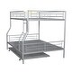 preview thumbnail 18 of 25, Full XL Over Queen Metal Bunk Bed with Trundle
