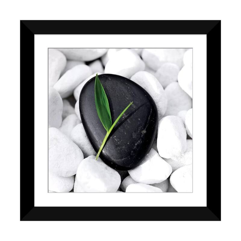 iCanvas "Zen Stone" by PhotoINC Studio - Black - 24x24x1