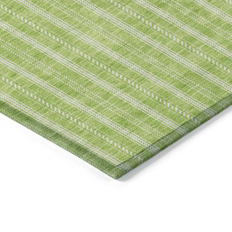 HomeRoots Striped Transitional Rectangle Outdoor Rug