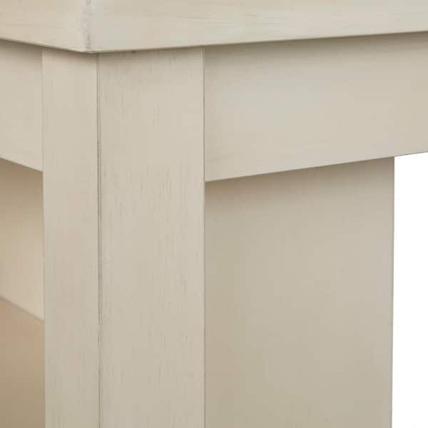 Lifestorey Tobias Storage Counter Height Storage Table Antique White
