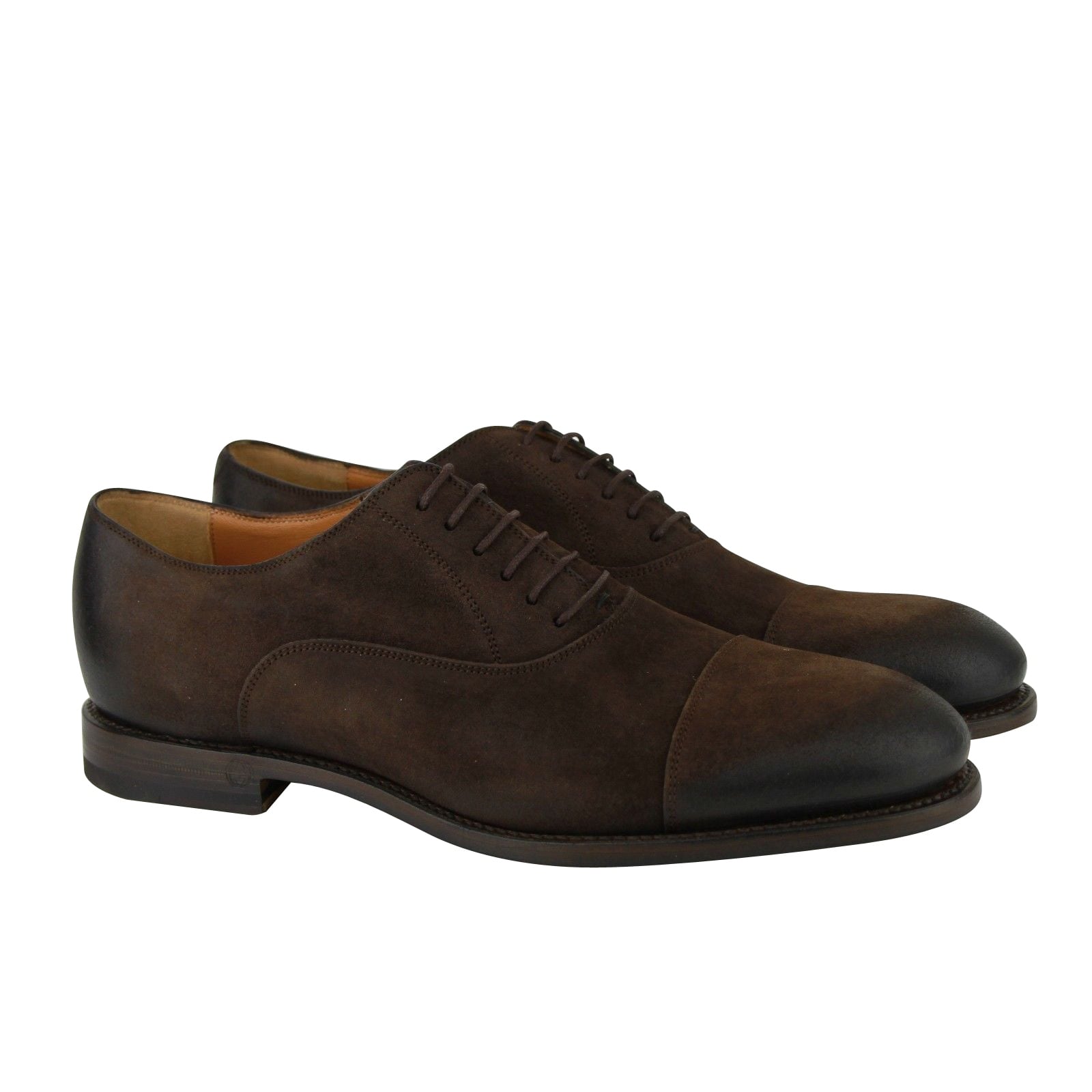 Brown Suede Leather Oxford Shoes 282754 