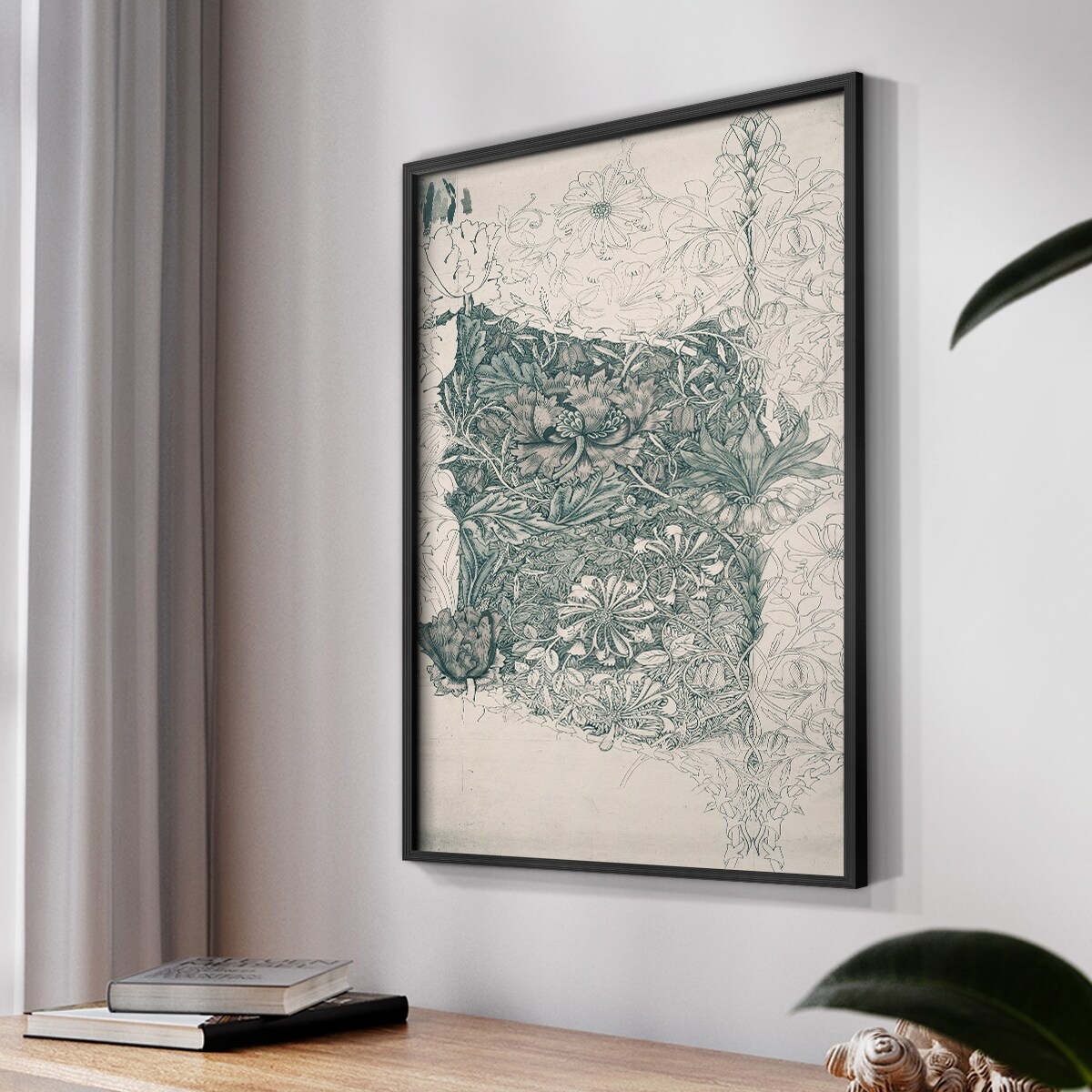 Vintage Abstract Print CXXXIII -Framed Print - Bed Bath