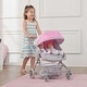 preview thumbnail 1 of 8, Badger Basket Voyage Twin Carriage Doll Stroller - Gray/Pink