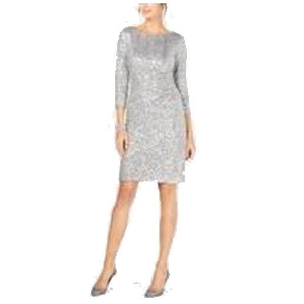 jessica howard sequined ruched sheath dress