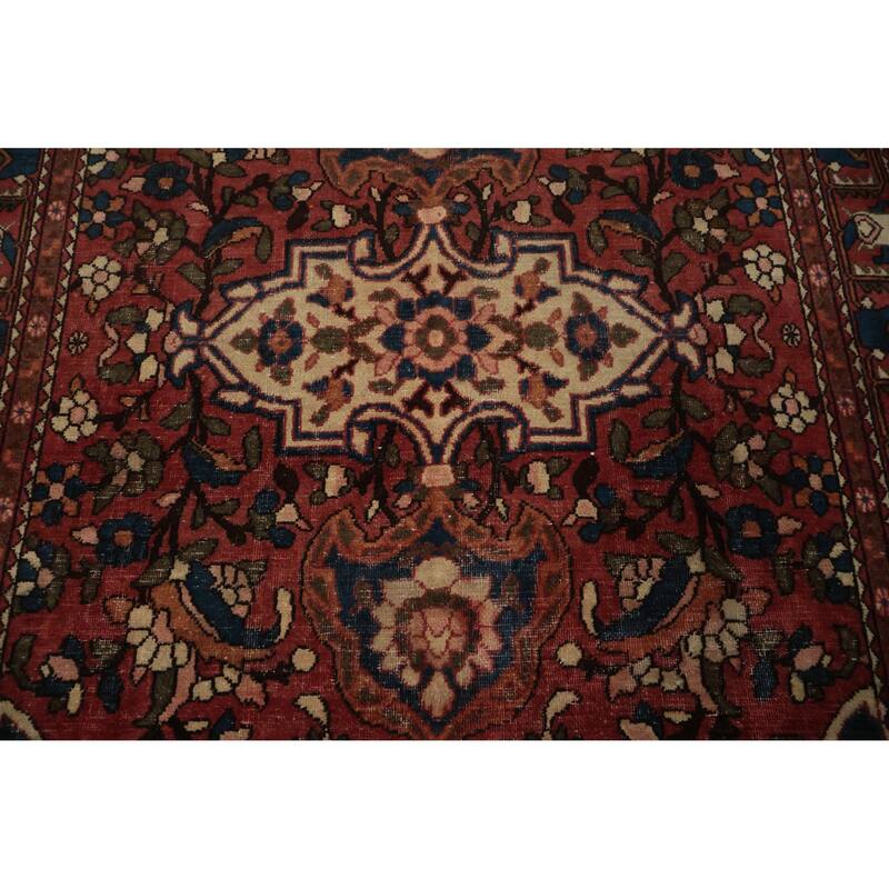 Hand Knotted Oriental 100% Wool Carpet Traditional Floral Oranges & Rust Bakhtiari Area Rug - 6' 4'' X 4' 10''