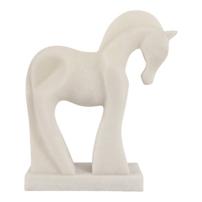 Resin Decorative Object Contemporary Horse Statue - 12" White - 12.25"
