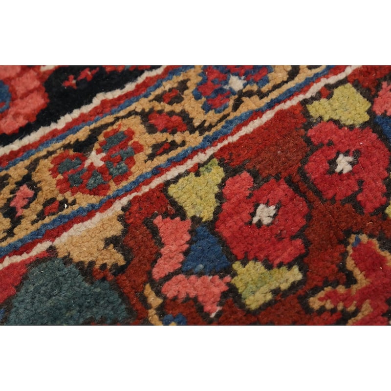 Hand Knotted Oriental 100% Wool Carpet Traditional Medallion Oranges & Rust Heriz (serapi) Area Rug - 11' 11'' X 8' 11''