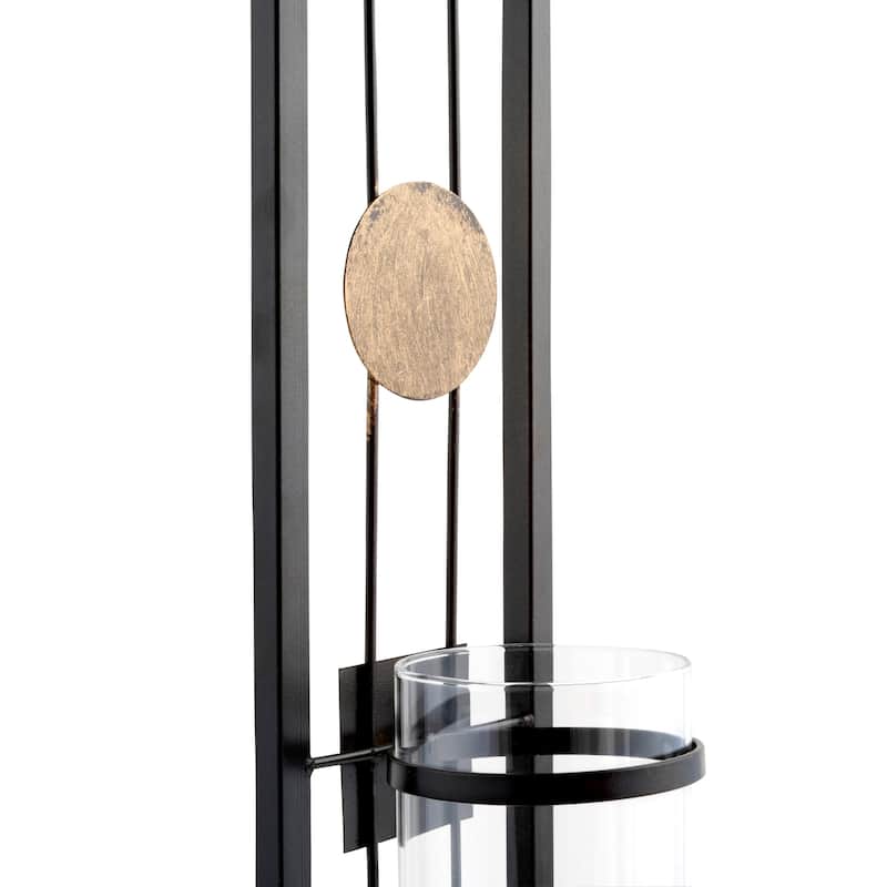 Contemporary 2-piece Metal Candle Sconce Set