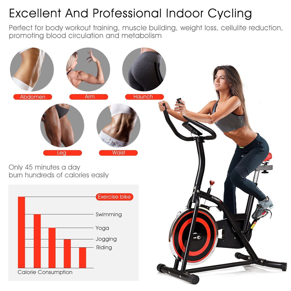 goplus adjustable exercise bike