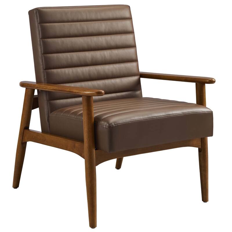 Jensen Vegan Leather Accent Chair in French Oak Tan