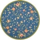 preview thumbnail 59 of 104, SAFAVIEH Handmade Chelsea Alexandr Floral French Country Wool Rug 3' x 3' Round - Light Blue