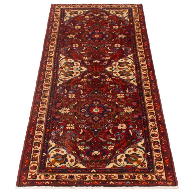 ECARPETGALLERY Hand-knotted Anadol Red Wool Rug - 3'5 x 9'3