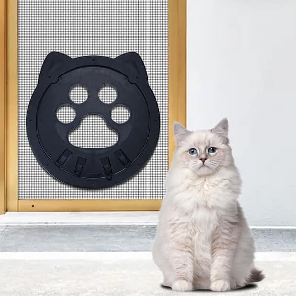 Outdoor Cat Door,Lockable Flap Pet Door for Small, Medium& Large Cats