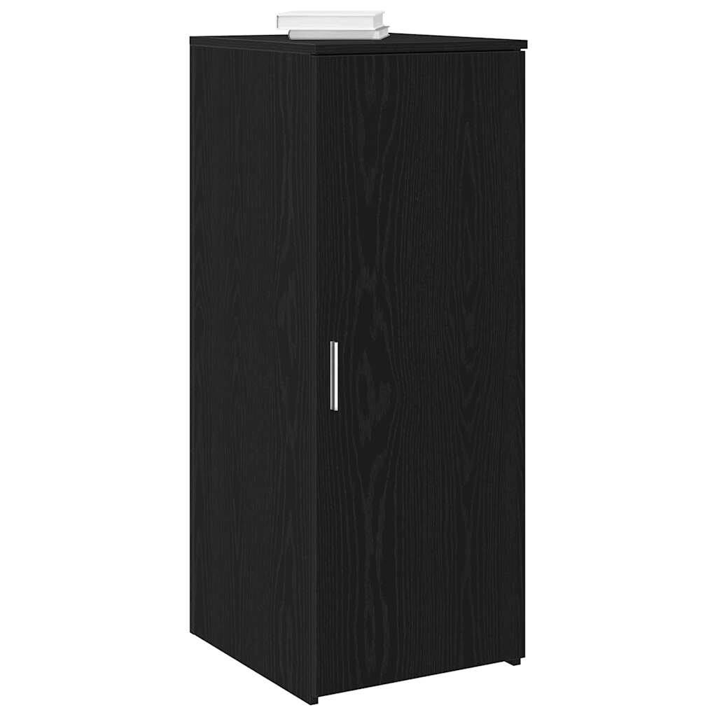 vidaXL Storage Cabinet Black Engineered wood Compact Storage Cabinet - 17.7 x 15.7 x 40.7 in