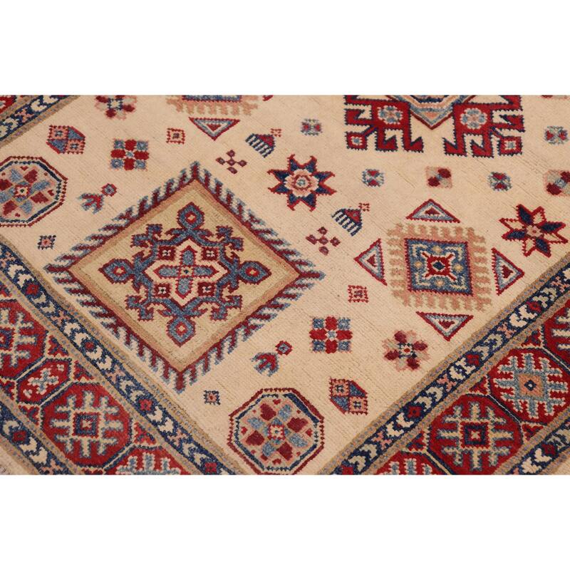 Bohemian Kazak Clay Gold/Red Wool Rug - 3'3'' x 4'9''