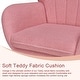 preview thumbnail 13 of 23, VECELO Rocking Chair Set of 2, Modern Upholstered Teddy Fabric Nursery Glider