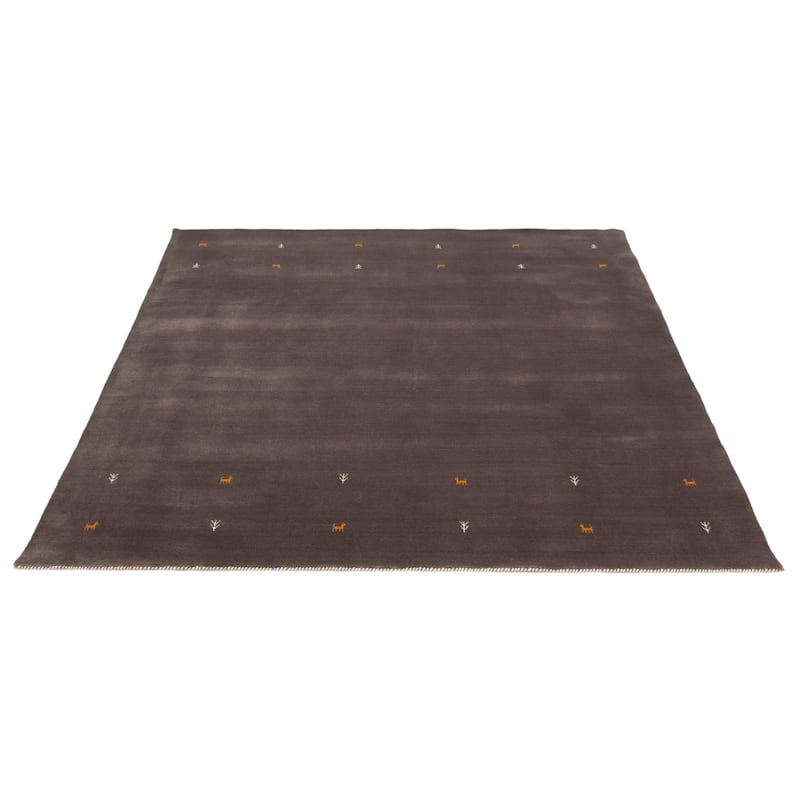 Kashkuli Gabbeh Grey Rug 8'4" x 8'1" - 8'4 x 8'1