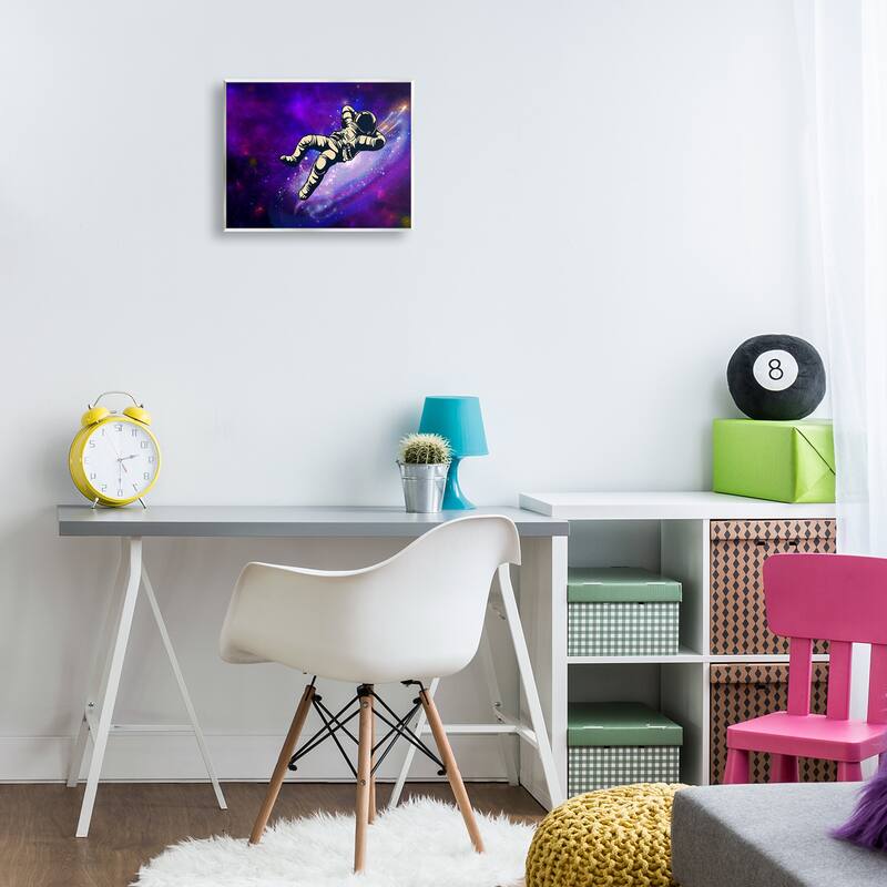 Stupell Relaxing Astronaut in Space Wall Plaque Art Design By Jesse Keith