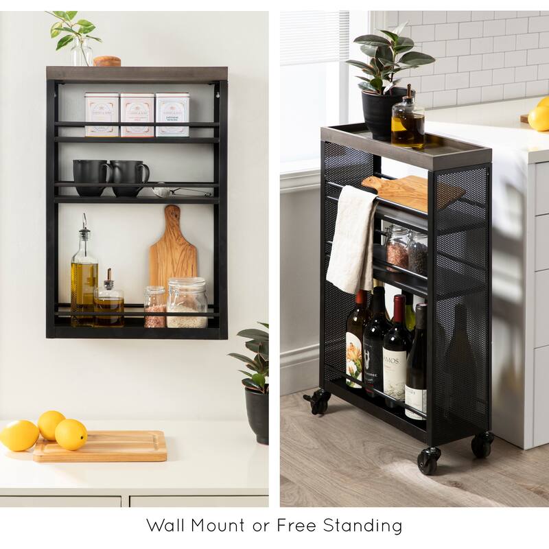 Kate and Laurel Piazza Storage Cart - 18x7x30
