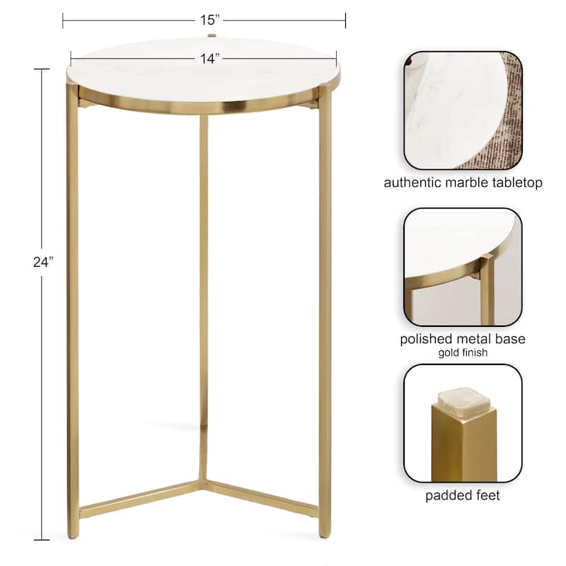 Kate and Laurel Aguilar Glam Side Table