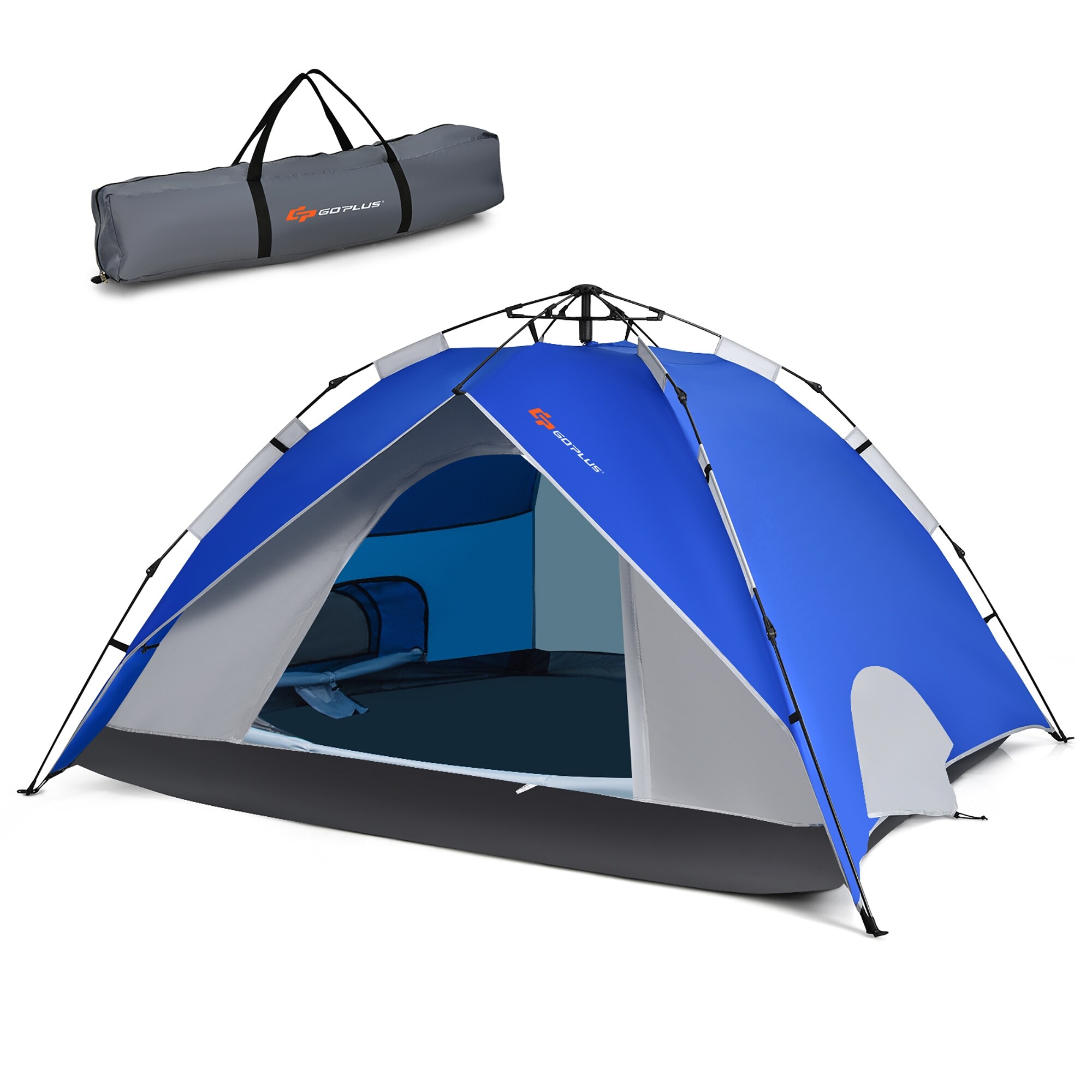 Instant Pop-up Camping Tent 2-in-1 Double-Layer Waterproof Tent