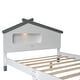 preview thumbnail 25 of 53, Platform Bed with House-shaped Headboard and Motion Activated Night